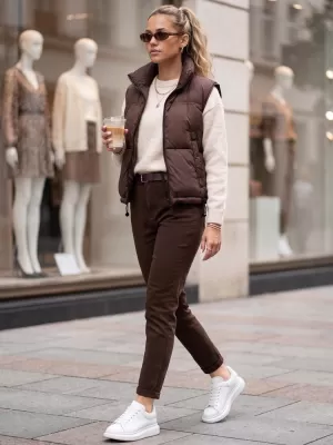 Női nadrág DSTREET UY3129 BARNA