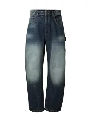 Férfi nadrág URBAN CLASSICS TB8057 SÖTÉTKÉK MÁRVÁNY MOSOTT