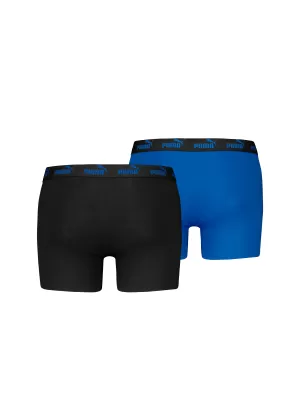 Férfi boxerek PUMA ELEMENTS MEN BASIC BOXERS 2P 93875301 FEKETE/KÉK