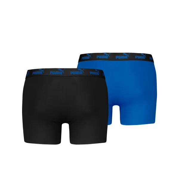  Férfi boxerek PUMA ELEMENTS MEN BASIC BOXERS 2P 93875301 FEKETE/KÉK 