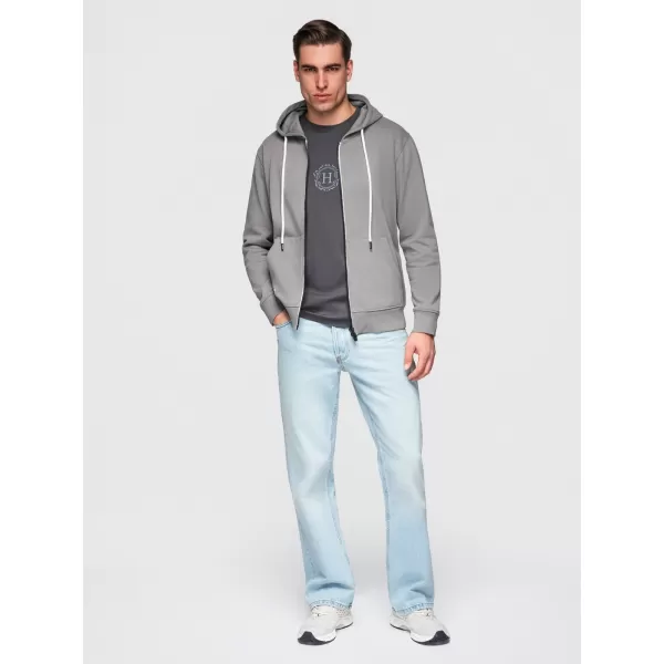  Férfi pulóver OMBRE OM-SSBZ-0272 SZÜRKE 