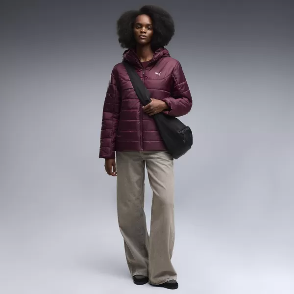  Női kabát PUMA ESS HOODED PADDED JACKET 68523124 RUBIN NOIR 