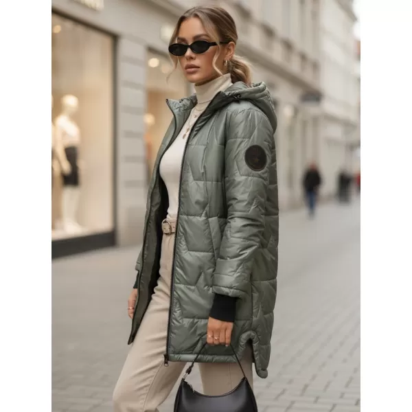  Női kabát DSTREET TY5789 ZÖLD 