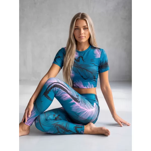  Női prémium hosszú leggings (új méretek) ALTISPORT VOJ/ALW001LEG05 BENZINES/VILÁGOS RÓZSASZÍN 