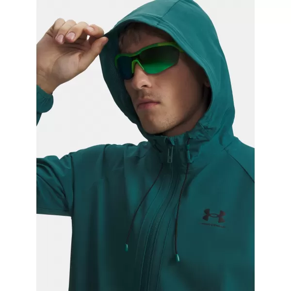  Férfi dzseki UNDER ARMOUR VIBE WOVEN JACKET 6003001-338 ZÖLD 