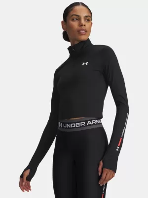 Női póló UNDER ARMOUR TECH BRANDED 1/2 ZIP 6009988-001 FEKETE