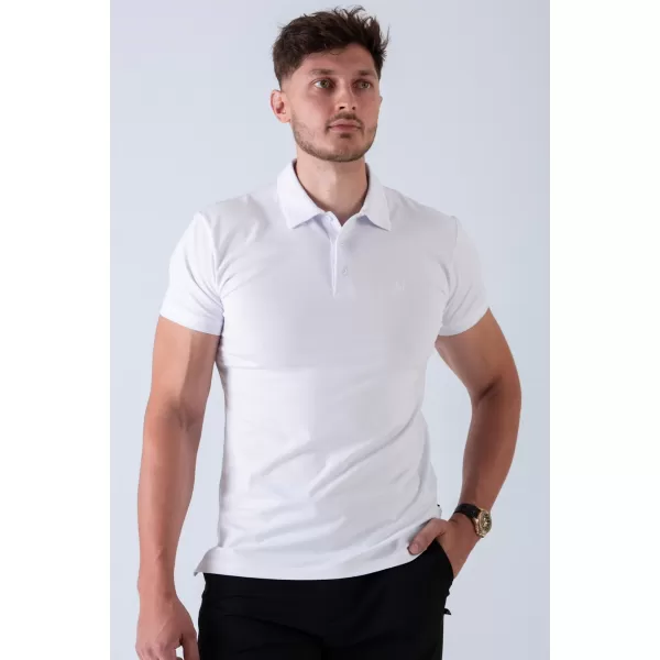  Férfi pólók NEBBIA MIKE MUSCLE FIT POLO 157 FEHÉR 