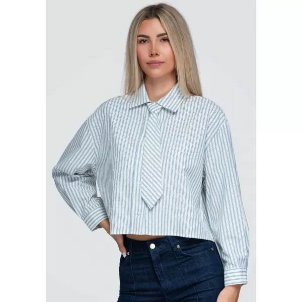  Női ing OMBRE OW-SH-E0069 KÉK 