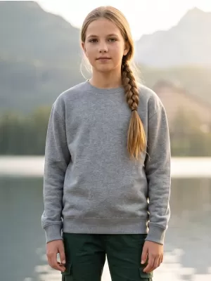 Gyermek pulóver MALFINI CREW 427 SÖTÉTSZÜRKE KIEMELÉSEK