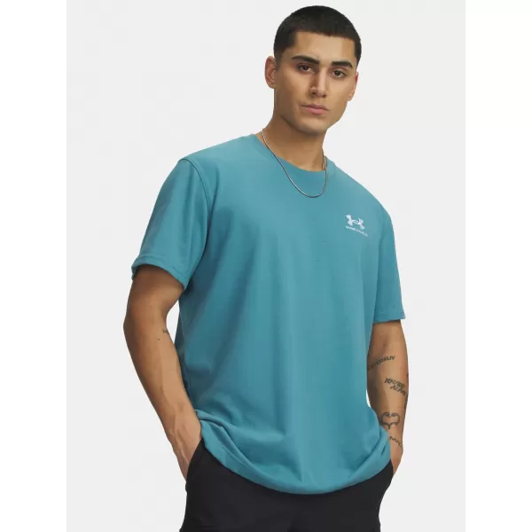  Férfi póló UNDER ARMOUR M LOGO EMB HEAVYWEIGHT SS 1373997-466 KÉK 