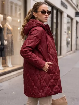 Női kabát DSTREET TY5771 BURGUNDIA