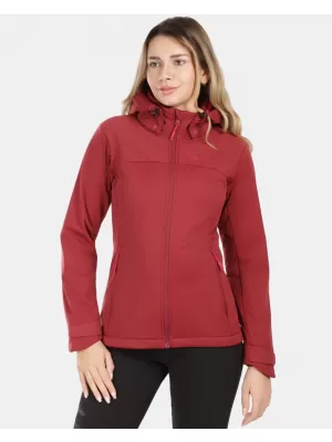 Női softshell kabát KILPI ONTAVIA-W 1L0113KI SÖTÉTVÖRÖS