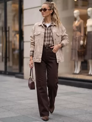 Női nadrág DSTREET UY3136 BARNA