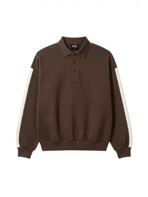 Férfi póló gallérral URBAN CLASSICS TB8595-00075 BARNA