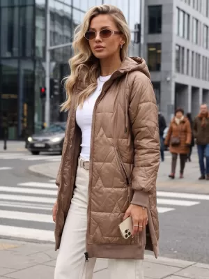 Női kabát DSTREET TY5811 KARAMELLA