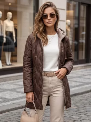 Női kabát DSTREET TY5769 BARNA