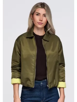 Női kabát OMBRE OW-JT-E0003 KHAKI