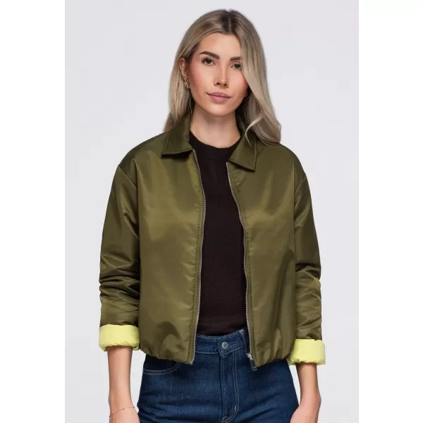  Női kabát OMBRE OW-JT-E0003 KHAKI 