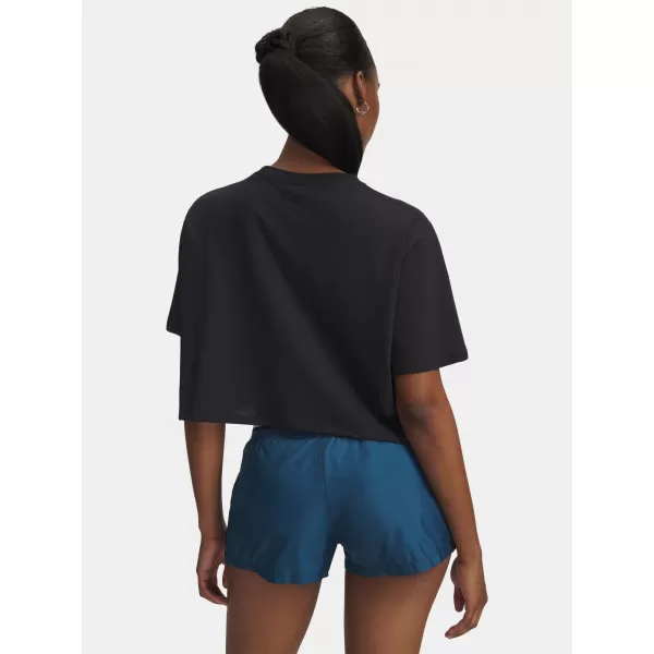  Női póló UNDER ARMOUR W WM CROP SS 6010588-001 FEKETE 