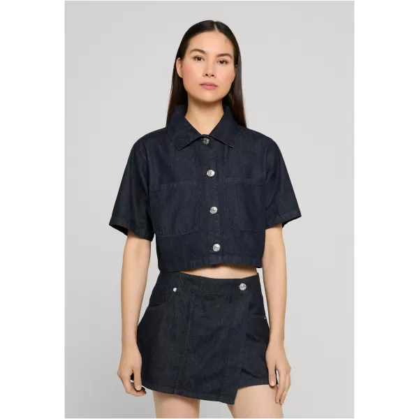  Női ing URBAN CLASSICS TB8372 KÉK ÖBLÍTETT MOSOTT 