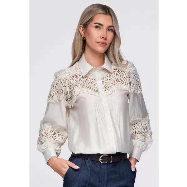  Női ing OMBRE OW-SH-E0075 BÉZS 