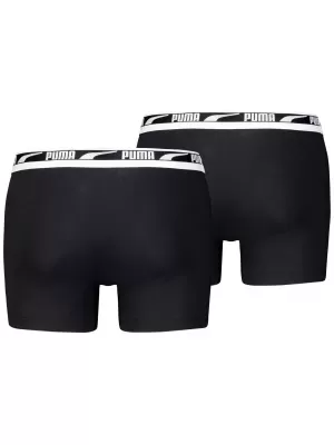 Férfi boxerek PUMA MEN EVERYDAY MULTI LOGO BOXER 2P 93832501 FEKETE