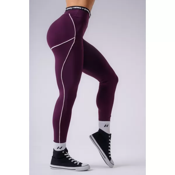  Női leggings NEBBIA OLYMPIA HIGH-WAIST 935 BORDÓ 