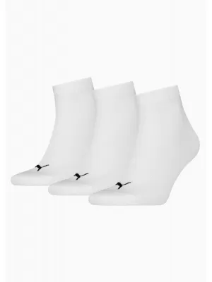 Zokni PUMA UNISEX QUARTER PLAIN 3P 93858909 FEHÉR