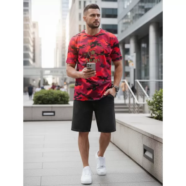 Férfi póló DSTREET NX2002R-RD-M PIROS 