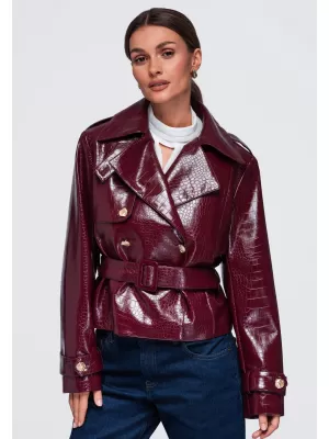 Női kabát OMBRE OW-JAFL-0144 BURGUNDIA