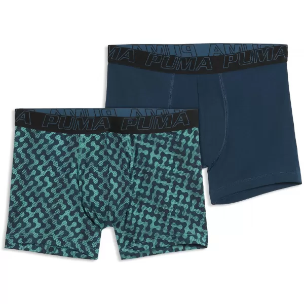  Férfi boxerek PUMA MEN GRAPHICAL PRINT BOXERS 2P 94780403 ZÖLD KOMBÓ 