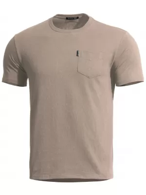 Férfi póló PENTAGON AGERON WITH POCKET K09012-PO-04 KHAKI