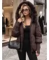 Női kabát DSTREET TY5993 BARNA