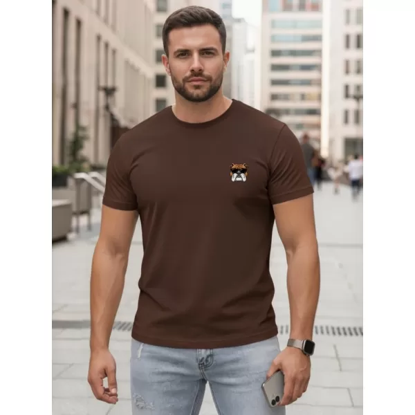  Férfi póló DSTREET NX0125R-CH BARNA 
