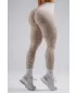Kompressziós push-up leggings leopárdmintával NEBBIA PRIMAL 849 KRÉMLEOPÁRD