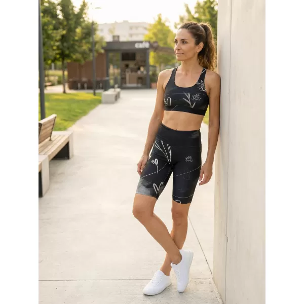  Női prémium térdig érő leggings (új méretek) ALTISPORT VOJ/ALW083LEG06 FEKETE-FEHÉR 