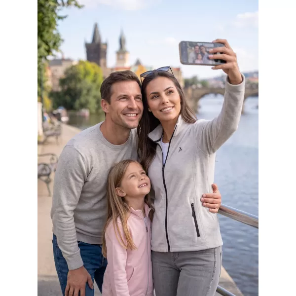  Női polár pulóver ALTISPORT ALW002852 EZÜST KIEMELÉSEK 