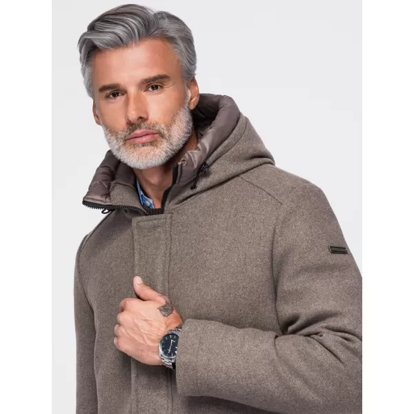  Férfi parka OMBRE OM-COWC-0161 HAMUSZÜRKE 