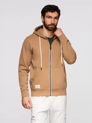Férfi pulóver OMBRE OM-SSBZ-0272 BARNA