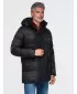 Férfi téli kabát OMBRE OM-JALJ-0263 FEKETE