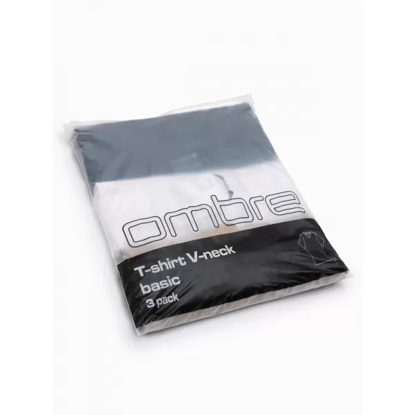  Férfi póló OMBRE OM-TSBS-0281 FEHÉR/HOMOK/TENGERÉSZET 
