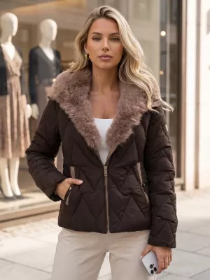 Női kabát DSTREET TY6084 BARNA