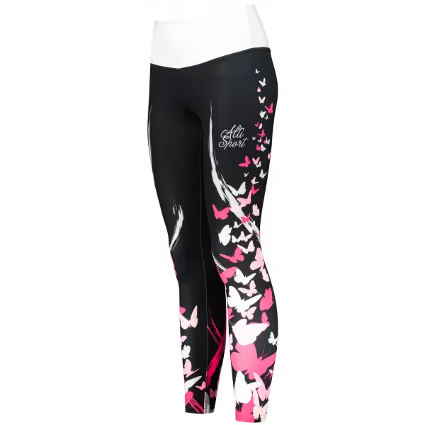  Női prémium hosszú leggings (új méretek) ALTISPORT VOJ/ALW022LEG05 FEKETE RÓZSASZÍN 