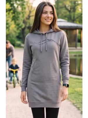 Hosszabbított női pulóver ALTISPORT ALW001419 ACÉLSZÜRKE