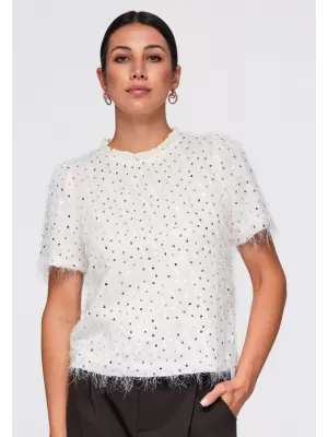 Női blúz OMBRE OW-TS-E0089 BÉZS