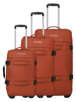 Táskák halmaza TRAVELITE BOLONIA WHEELED DUFFLE NARANCS
