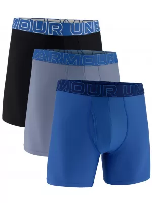 Férfi boxerek UNDER ARMOUR UA PERFORMANCE TECH - SOLID 6 -3PK 1383878-448 KÉK