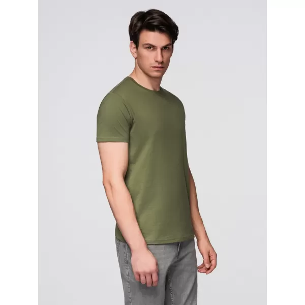  Férfi póló OMBRE OM-TSBS-0268 FEKETE/ZÖLD/KHAKI 