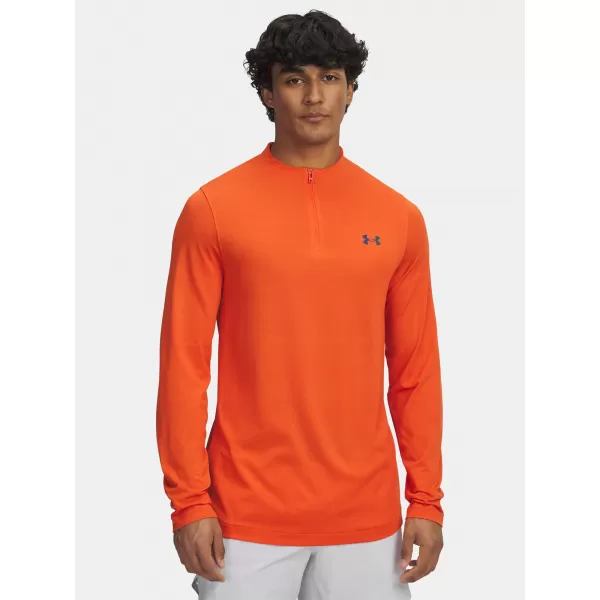  Férfi póló UNDER ARMOUR VANISH ELITE SEAMLESS 1/4 ZP 1382798-844 NARANCS 