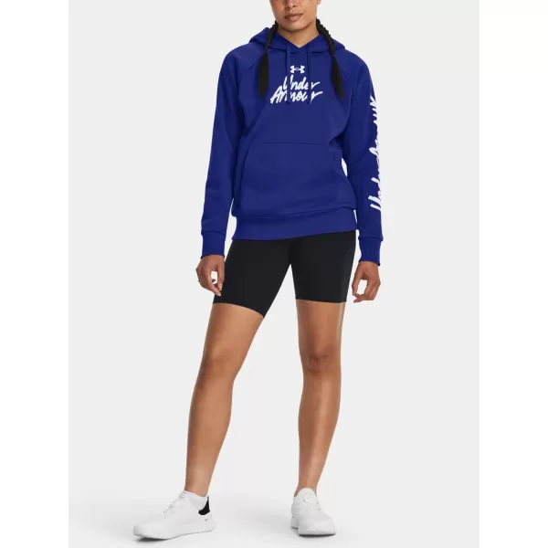  Női pulóver UNDER ARMOUR UA RIVAL FLEECE GRAPHIC HDY 1379609-400 KÉK 